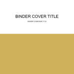 Binder cover template for household, recipe, finance binder