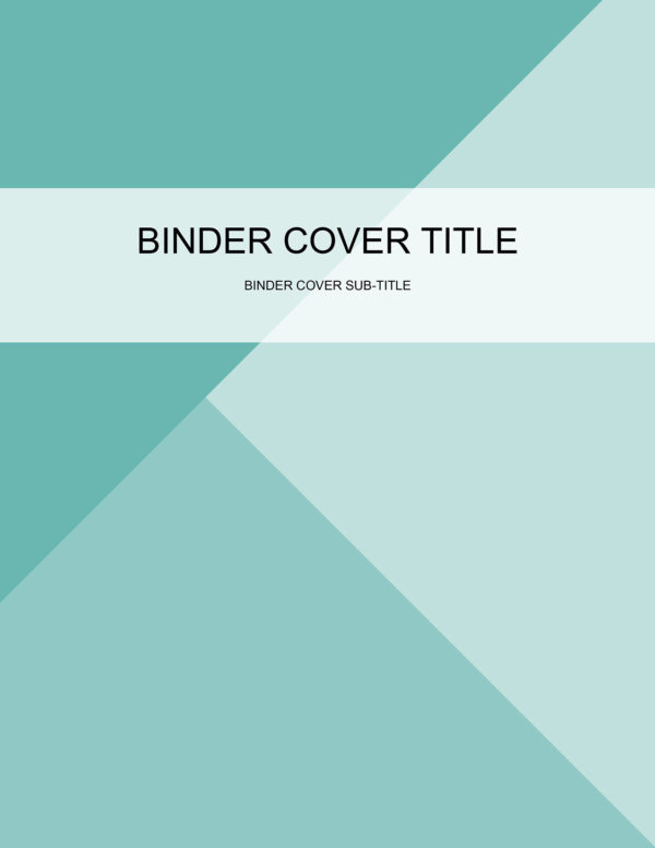 Binder cover template for household, recipe, finance binder