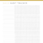 Printable daily habit tracker for one month