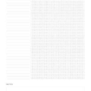 Printable daily habit tracker for one month