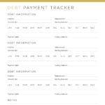 Debt Payment Tracker - printable finance PDF