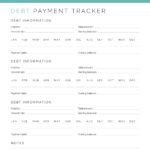 Debt Payment Tracker - printable finance PDF