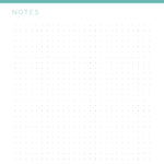 Dot grid notes pages in three colours