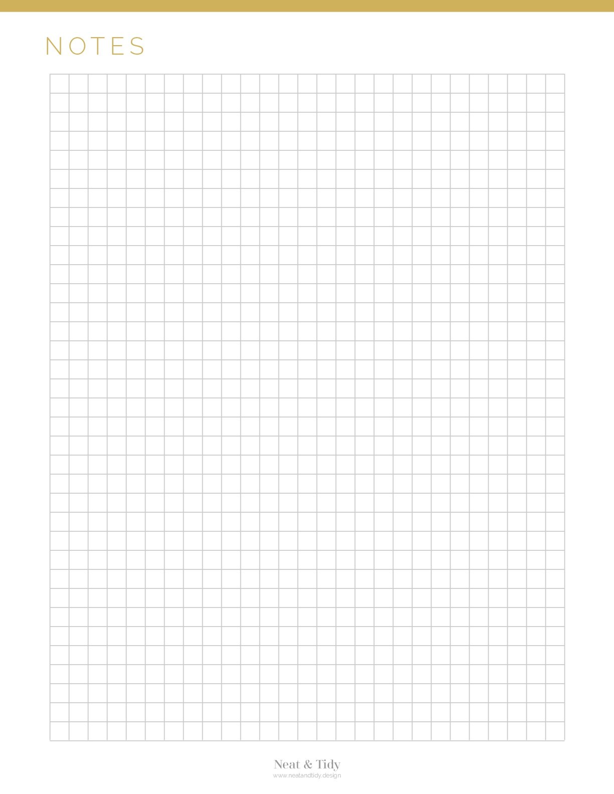 Printable Grid Paper For Notes