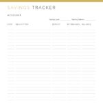 Savings Tracker - printable finance pdf