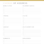 Moving change of address checklist printable PDF