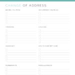 Moving change of address checklist printable PDF