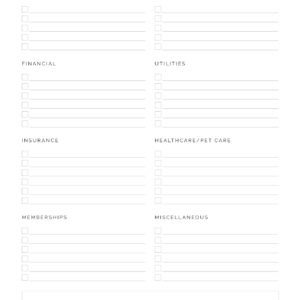 Moving change of address checklist printable PDF