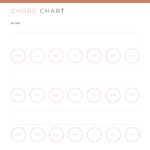 Chore Chart with Big Circles Perfect for young children Printable PDF Coral