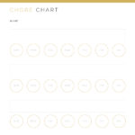 Gold Chore Chart with Big Circles Perfect for young children Printable PDF