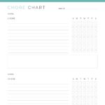 Chore Chart for children Printable PDF