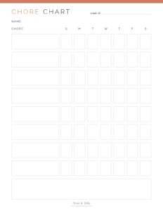 Chore Chart - Neat and Tidy Design