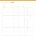 Chore Chart for children Printable PDF