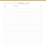 printable Christmas card list
