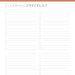 printable cleaning by room checklist in three colours