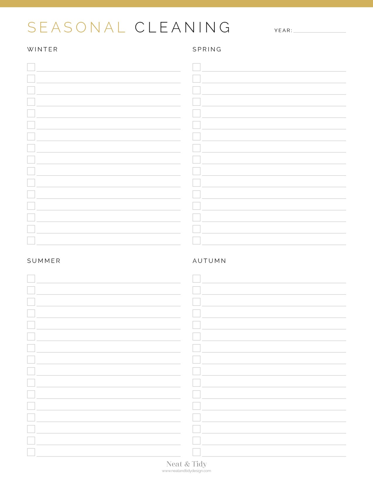 Editable Cleaning Schedule Printable Cleaning Checklist -  Norway