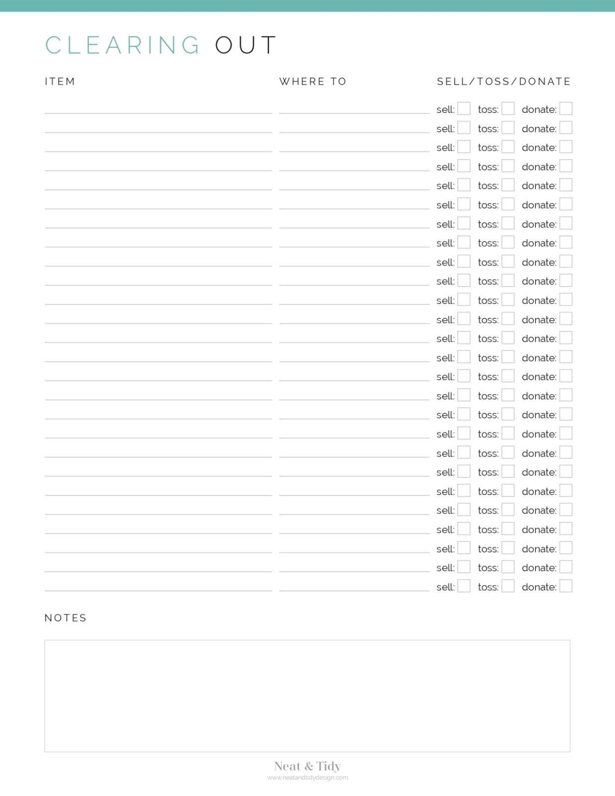 Moving Planner Kit - Neat and Tidy Design