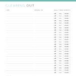 Clearing out checklist for Moving planner - printable PDF by Neat and Tidy Design