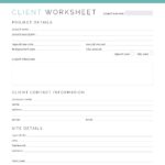 Web Design Client Worksheet - Business Printable