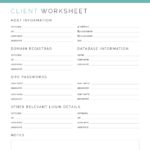 Web Design Client Worksheet - Business Printable