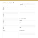 printable, fillable PDF daily travel planner in three colours