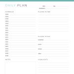 printable, fillable PDF daily travel planner in three colours