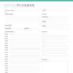 printable, fillable PDF daily travel planner in three colours
