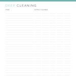 deep cleaning checklist - printable pdf in three colours