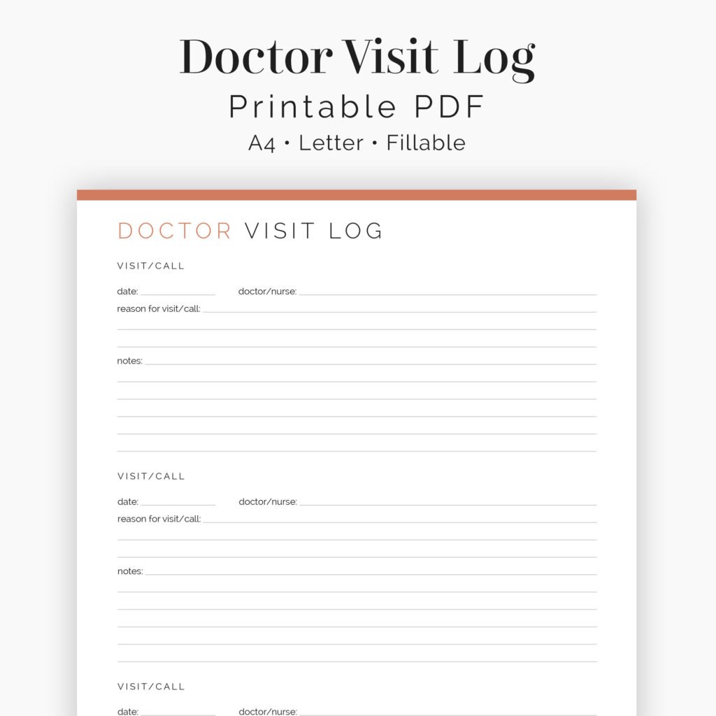 Doctor visit log PDF