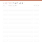 Printable doctors visit overview log