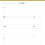 Favourite quotes printable PDF