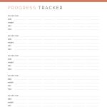 printable fitness progress tracker in three colours