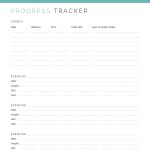 printable fitness progress tracker in three colours