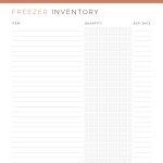 printable pdf freezer inventory list in three colours
