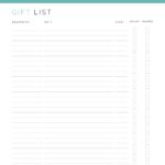 Gift giving checklist - printable PDF