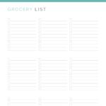 Grocery list without pre-filled categories printable pdf