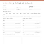 Printable Health and Fitness Goals