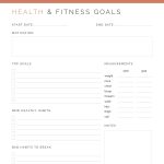 printable and fillable pdf health and fitness goals tracker