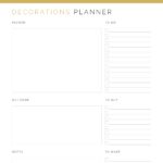 Christmas decoration planner - printable pdf
