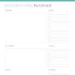 Christmas decoration planner - printable pdf
