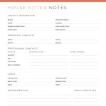 printable pdf house sitter notes