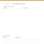 A printable document to fill in important details regarding your illness - printable PDF