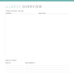 A printable document to fill in important details regarding your illness - printable PDF