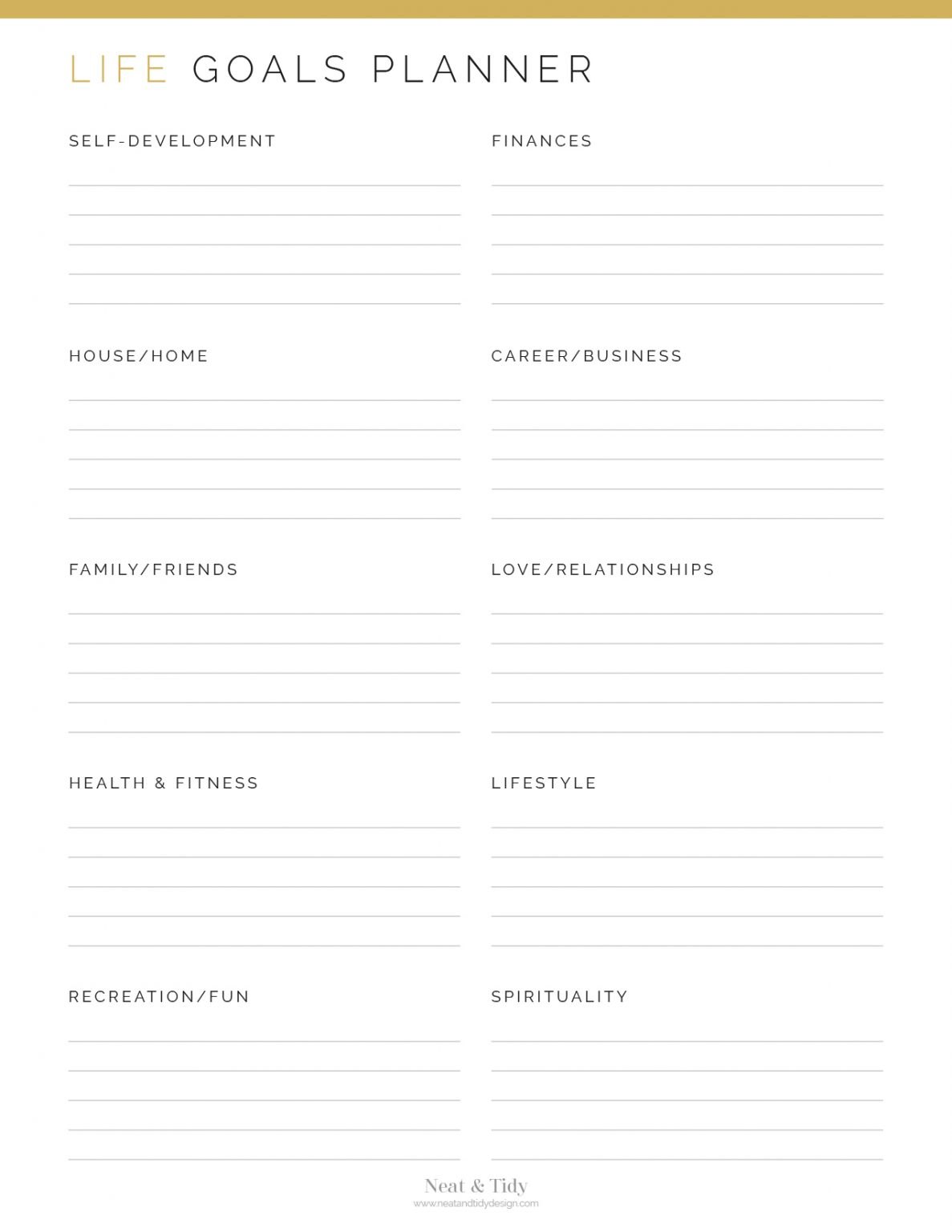Goal & Life Planner Kit - Neat and Tidy Design