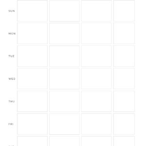 Weekly Meal Planner - Coral