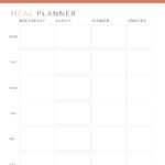 Weekly Meal Planner - Coral