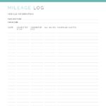 Printable Vehicle Mileage Log