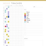 printable yearly mood tracker - filled in by hand