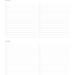 Moving Planner - Packing List Printable and FillablePDF