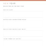 New Years Reflect on the Past Year Printable